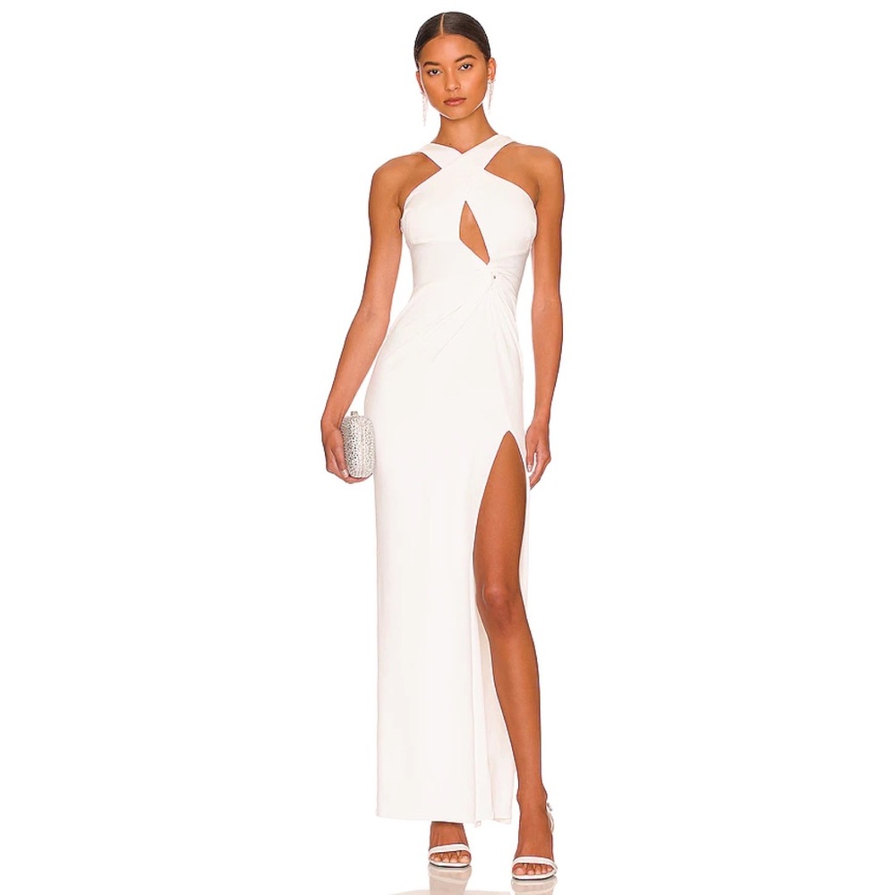 Nookie Belisse white maxi dress gown size small